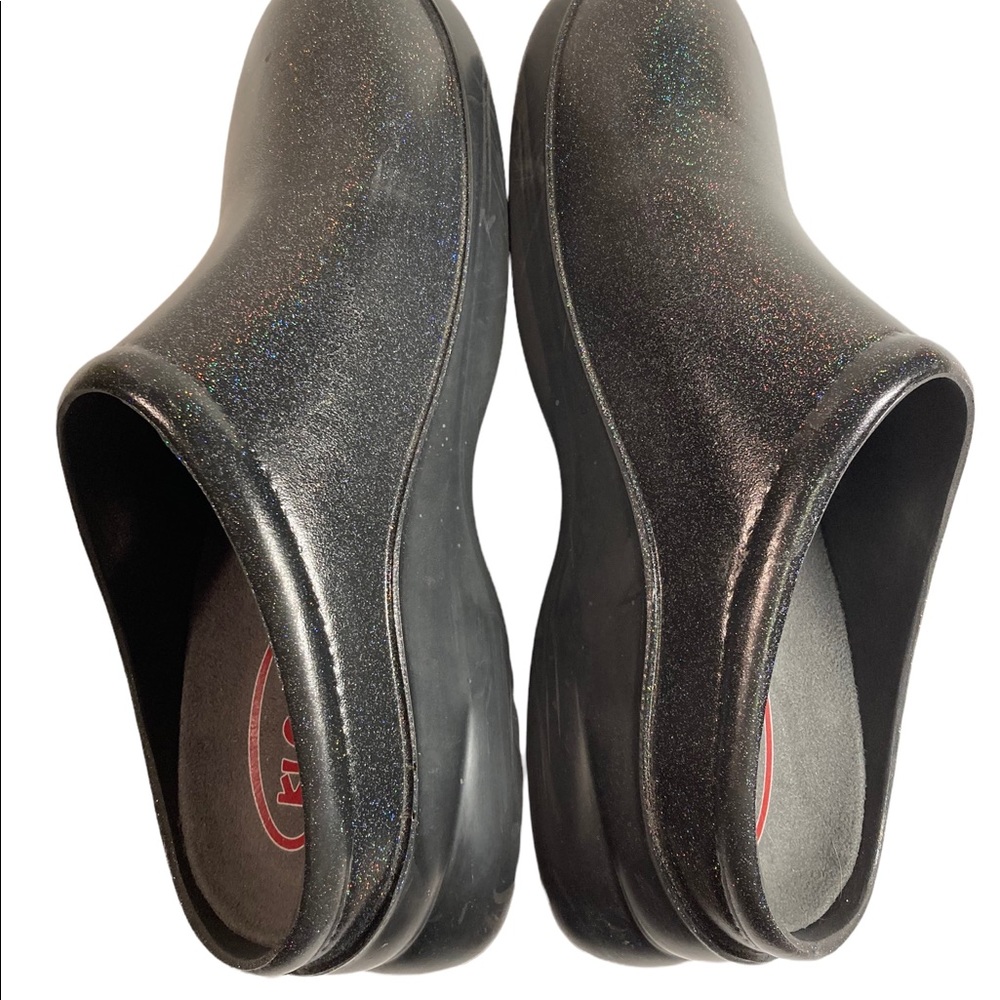 Final Price 💥 KLOGS Iridescent Black Glitter Non Slip Work Nurse Shoes Size 9
